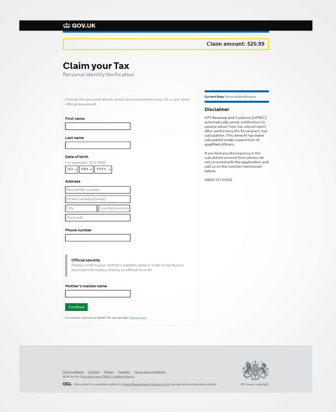 HMRC tax scam | Debitam - Online Account Filing